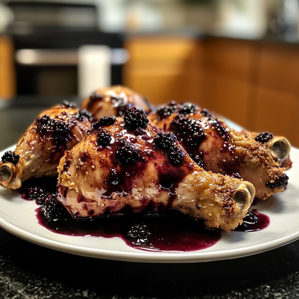 Blackberry Balsamic Glazed Chicken