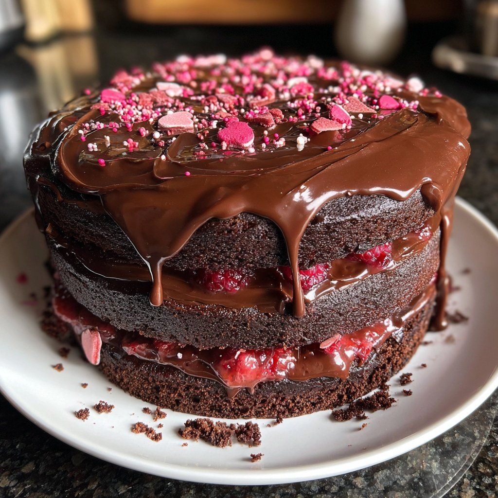 Galentine's Fun Chocolate Layer Cake