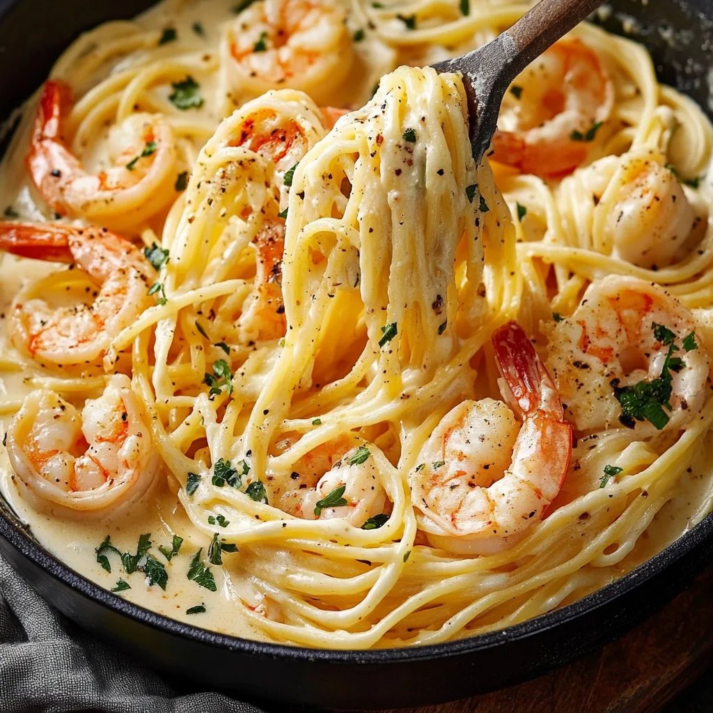 Creamy Garlic Shrimp Pasta