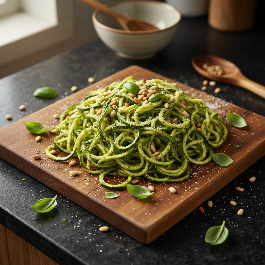 Zucchini Noodles with Pesto