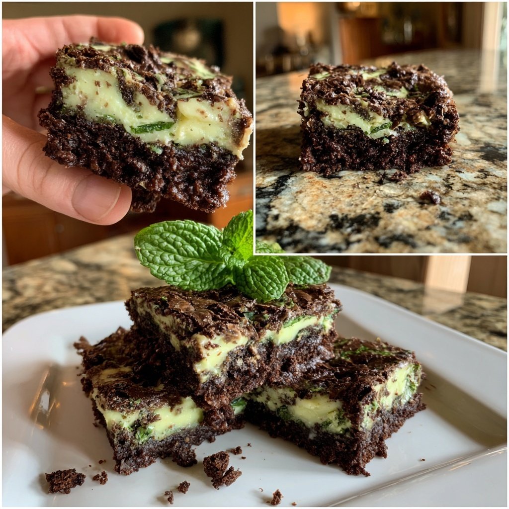 Cottage Cheese Mint Brownies
