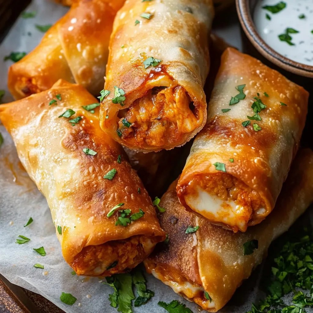 Buffalo Chicken Egg Rolls