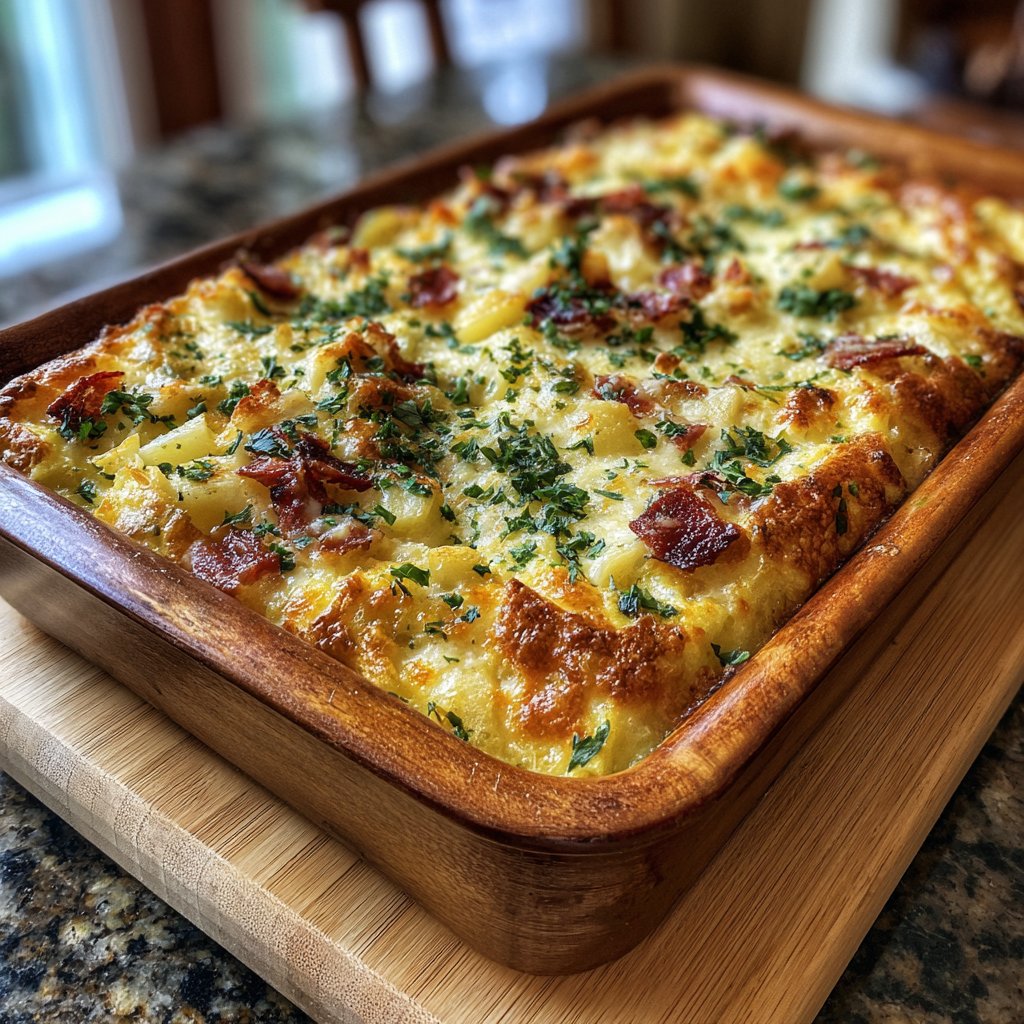 Irish Cheddar Breakfast Casserole