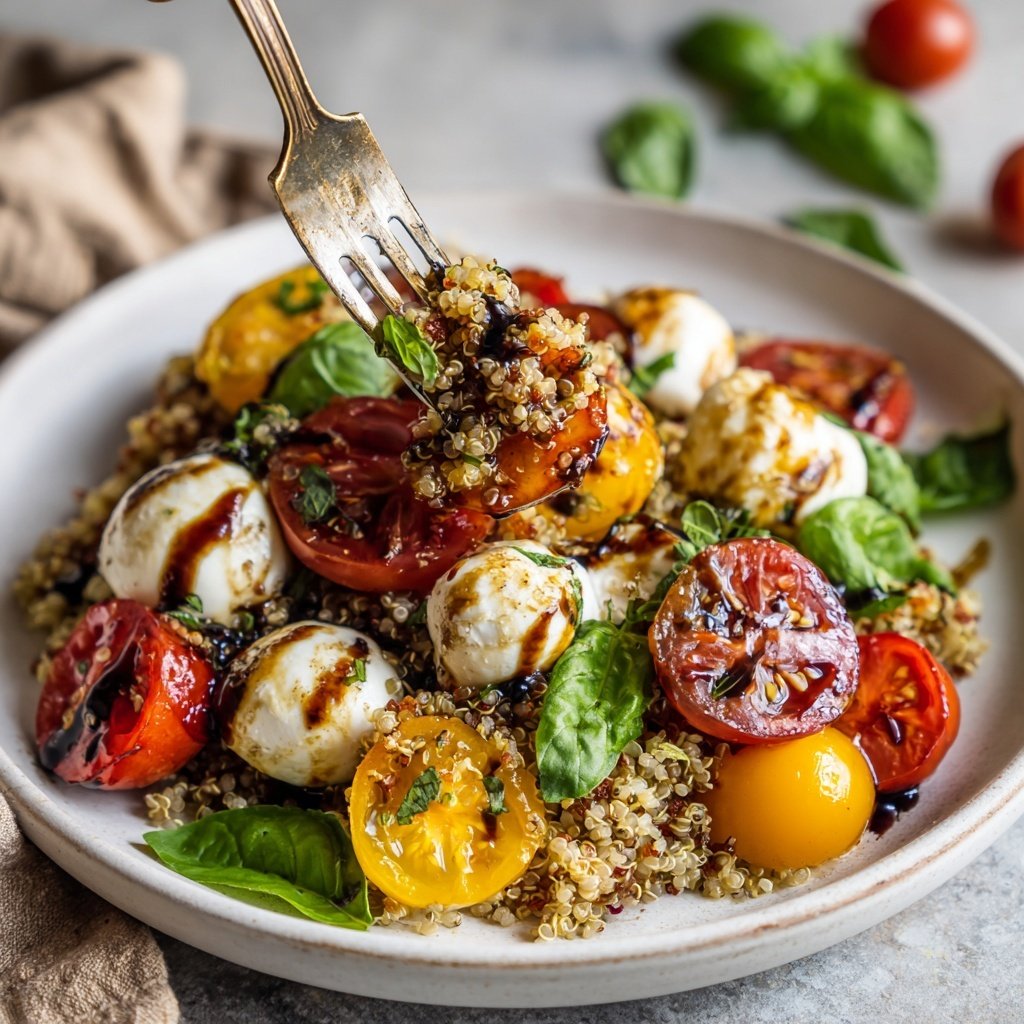 Caprese Balsamic Quinoa Salad