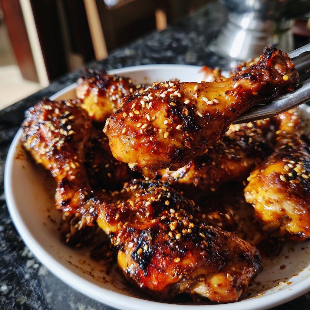 Honey Soy Chicken Drumsticks Sticky