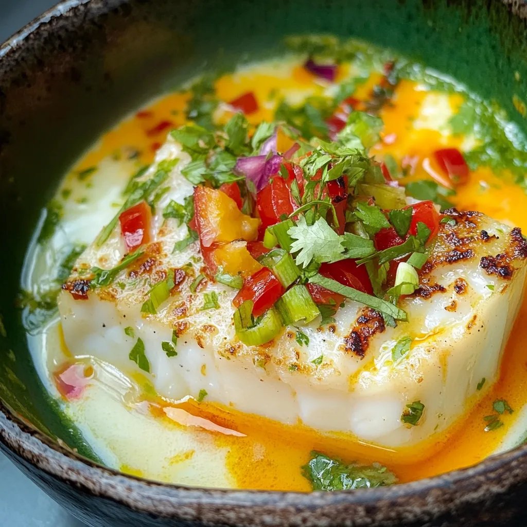 Coconut Milk Poached Fish