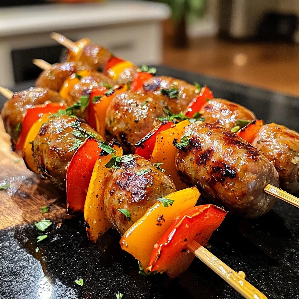 Mini Bratwurst Skewers