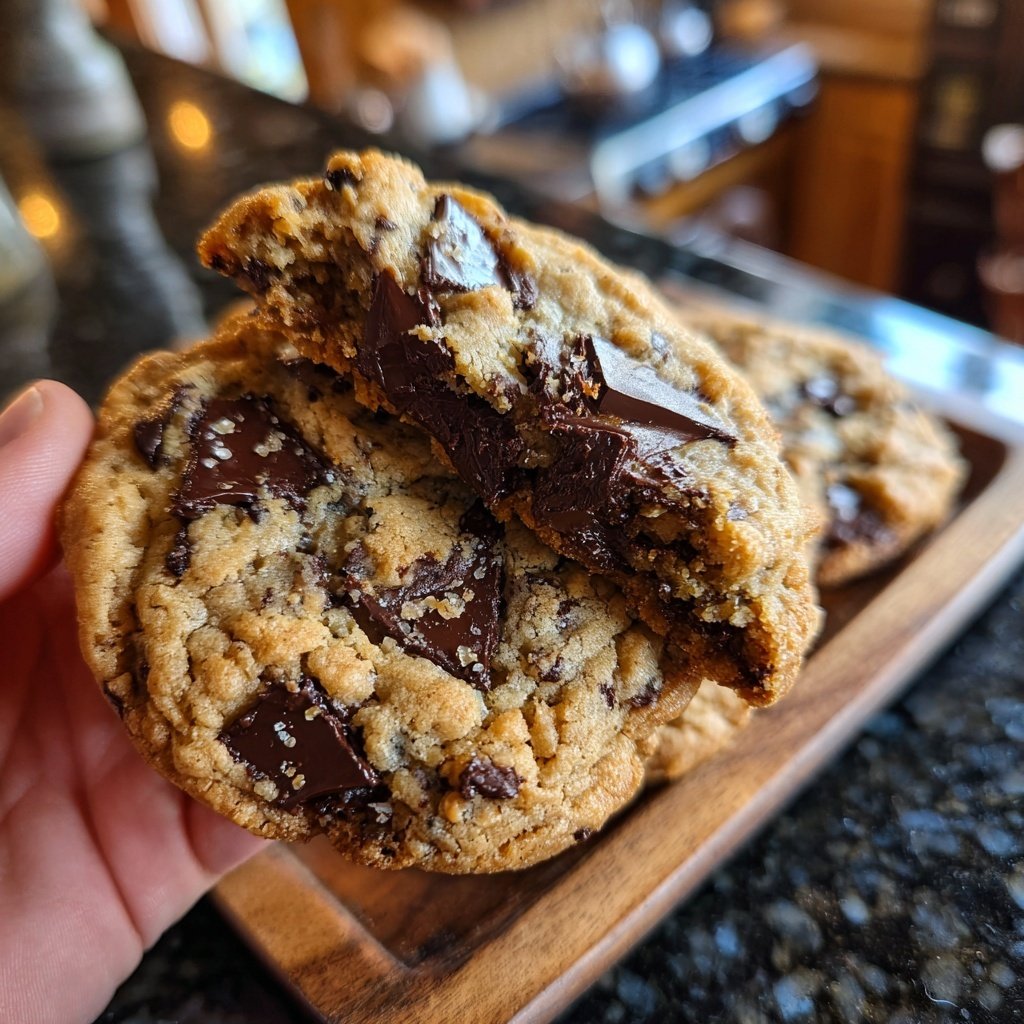 Brown Butter Sourdough Discard Chocolate Chip Cookies
