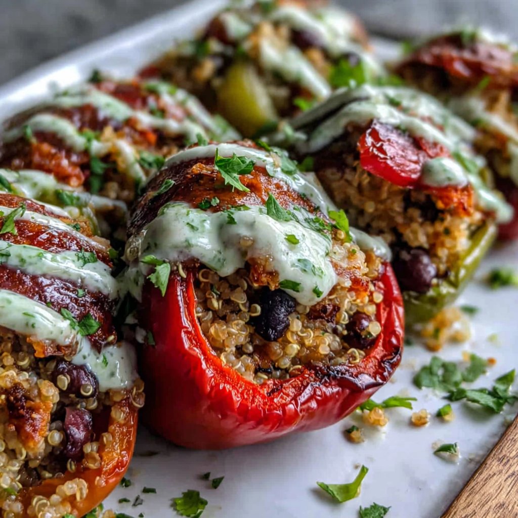 Stuffed Turkey Peppers with Grains