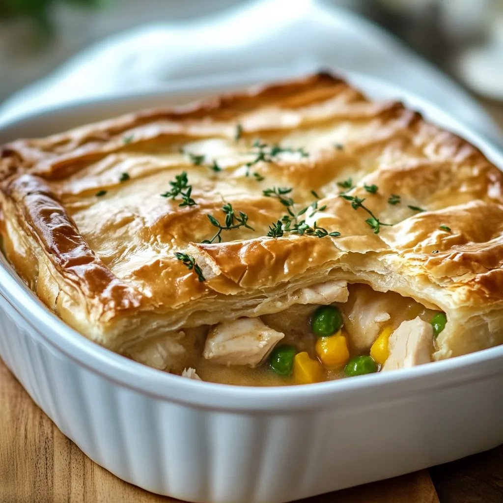 Delicious Easy Puff Pastry Chicken Pot Pie
