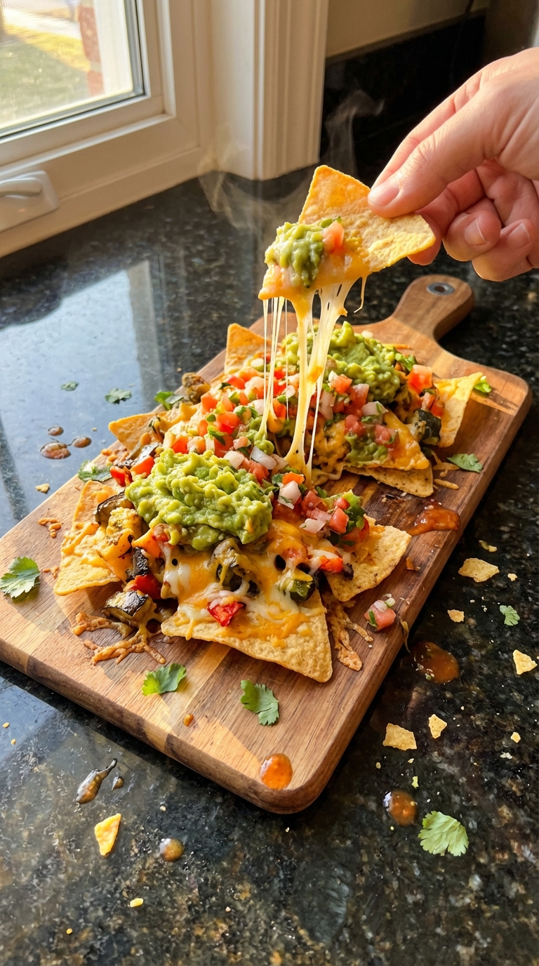 Veggie Loaded Nachos Fiesta