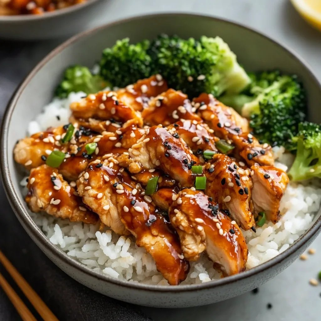 Delicious Sticky Chicken Rice Bowls