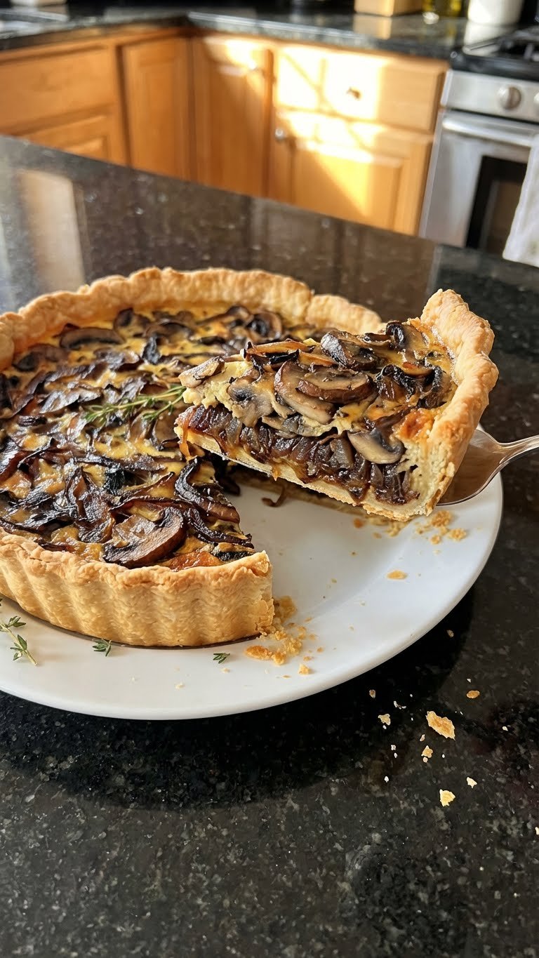 Savory Onion and Mushroom Quiche