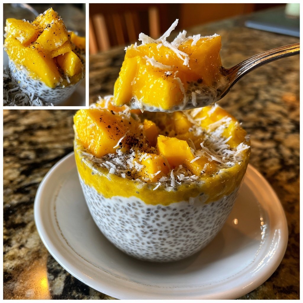 Mango Coconut Chia Pudding