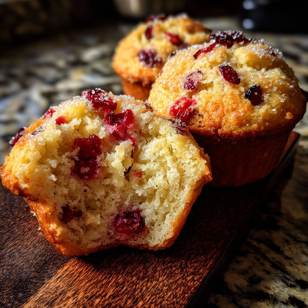 Moist Orange Cranberry Muffins