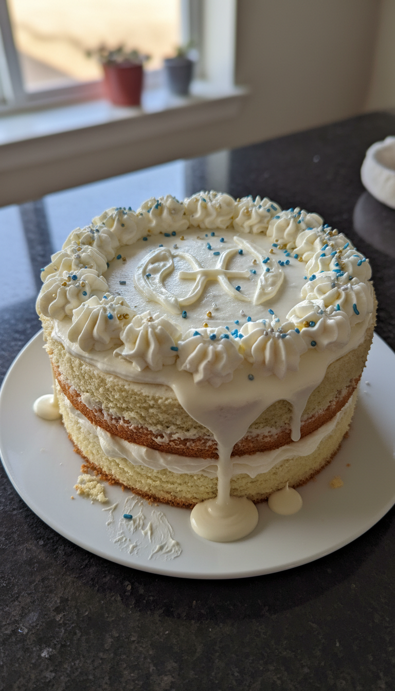 Pisces Vanilla Cream Cake