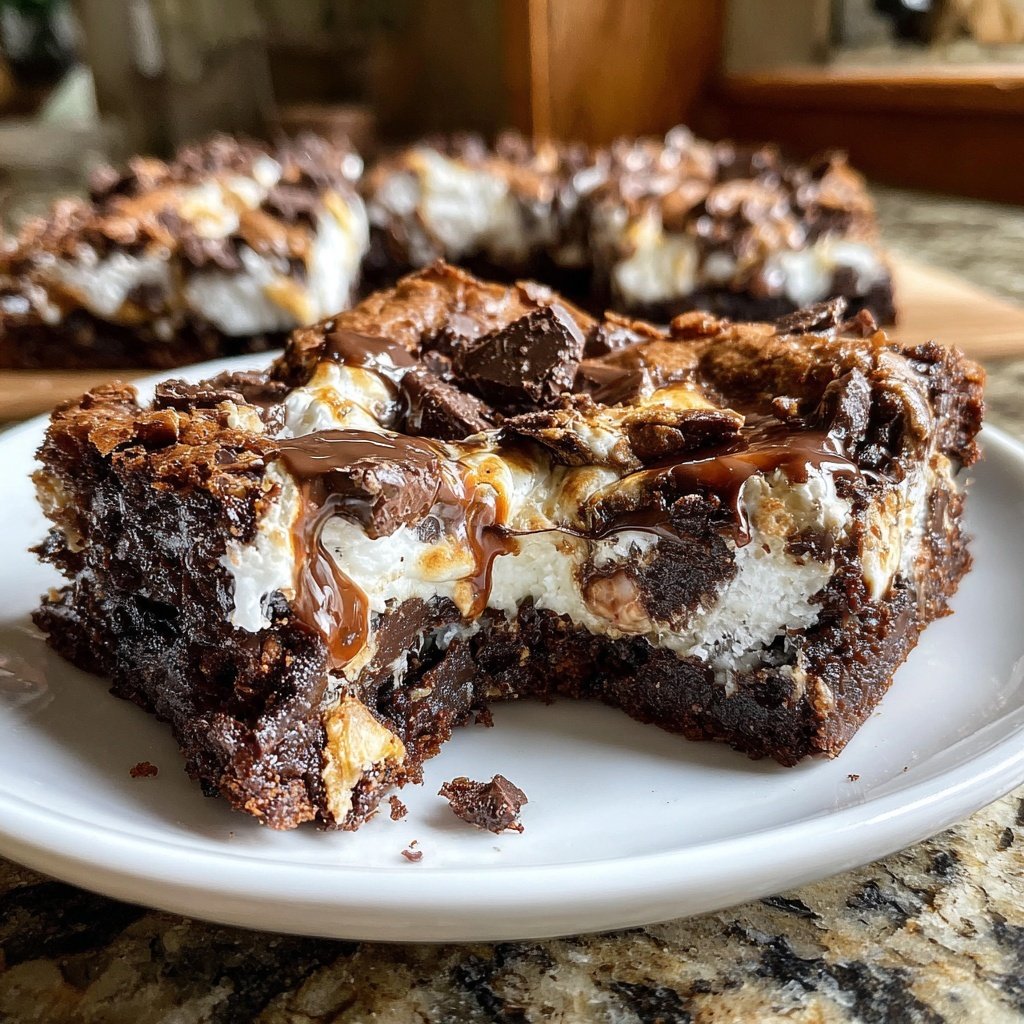 Sourdough Discard Brownies with Marshmallow
