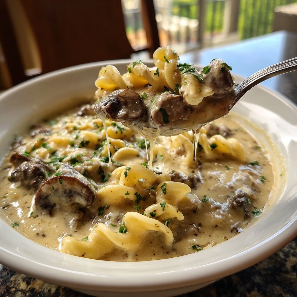 Beef Stroganoff Soup Egg Noodles