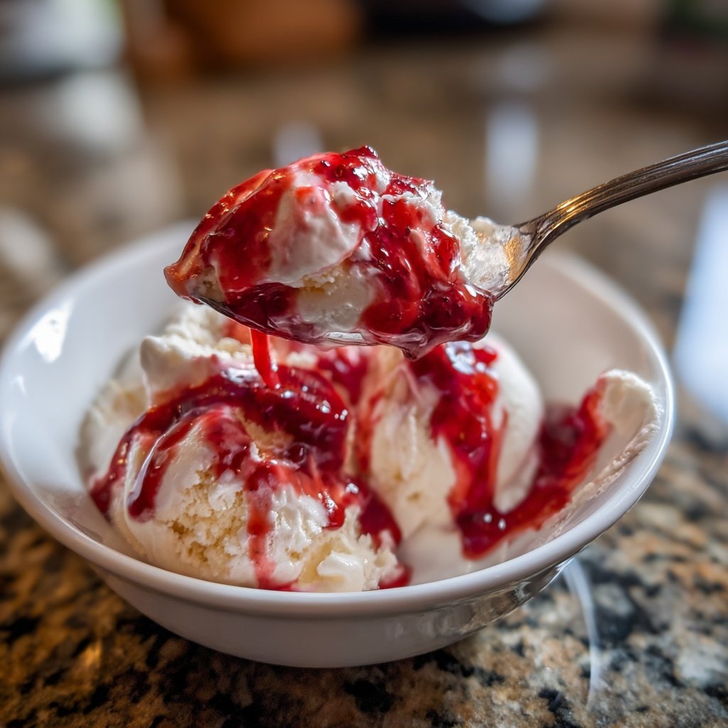 Strawberry Balsamic Glaze for Vanilla Ice Cream​