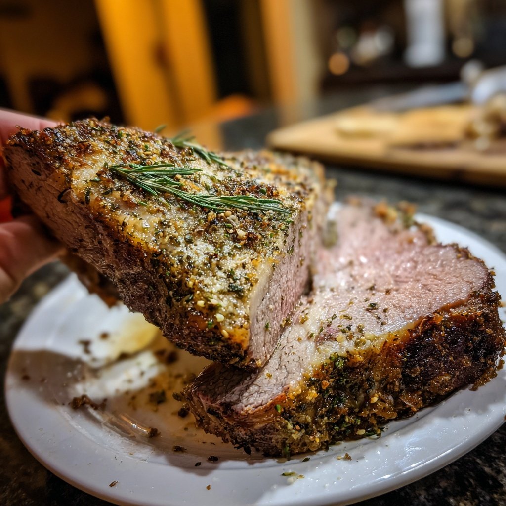 Prime Rib Garlic Herb Crust