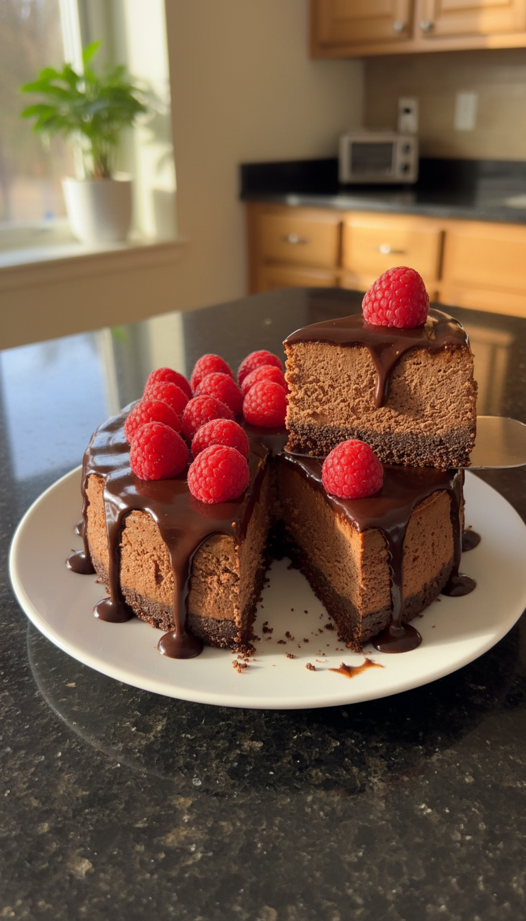 Velvety Chocolate Cheesecake