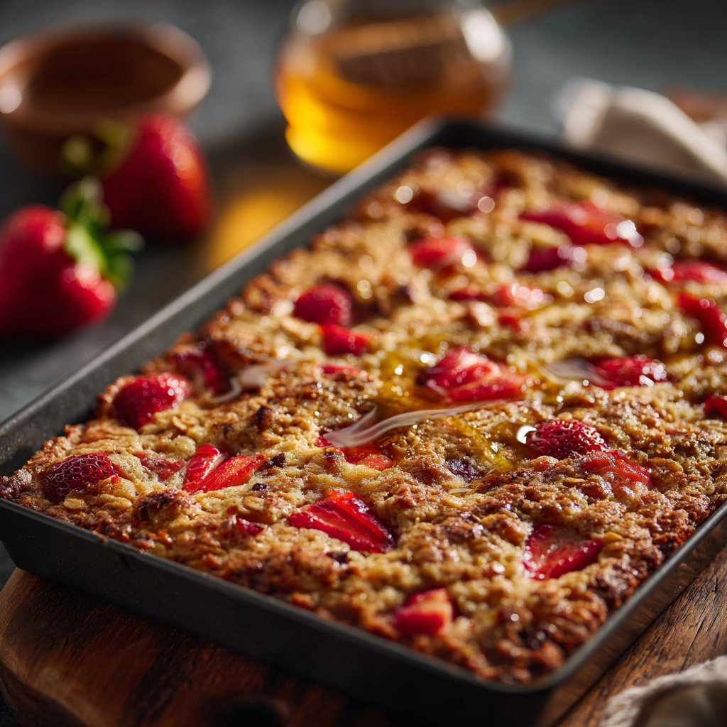 Strawberry Oatmeal Bake
