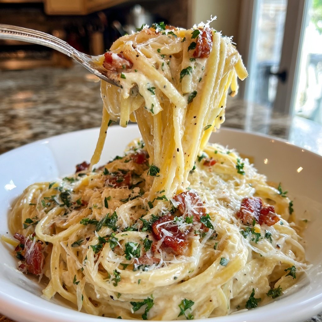 Chicken Carbonara Noodles