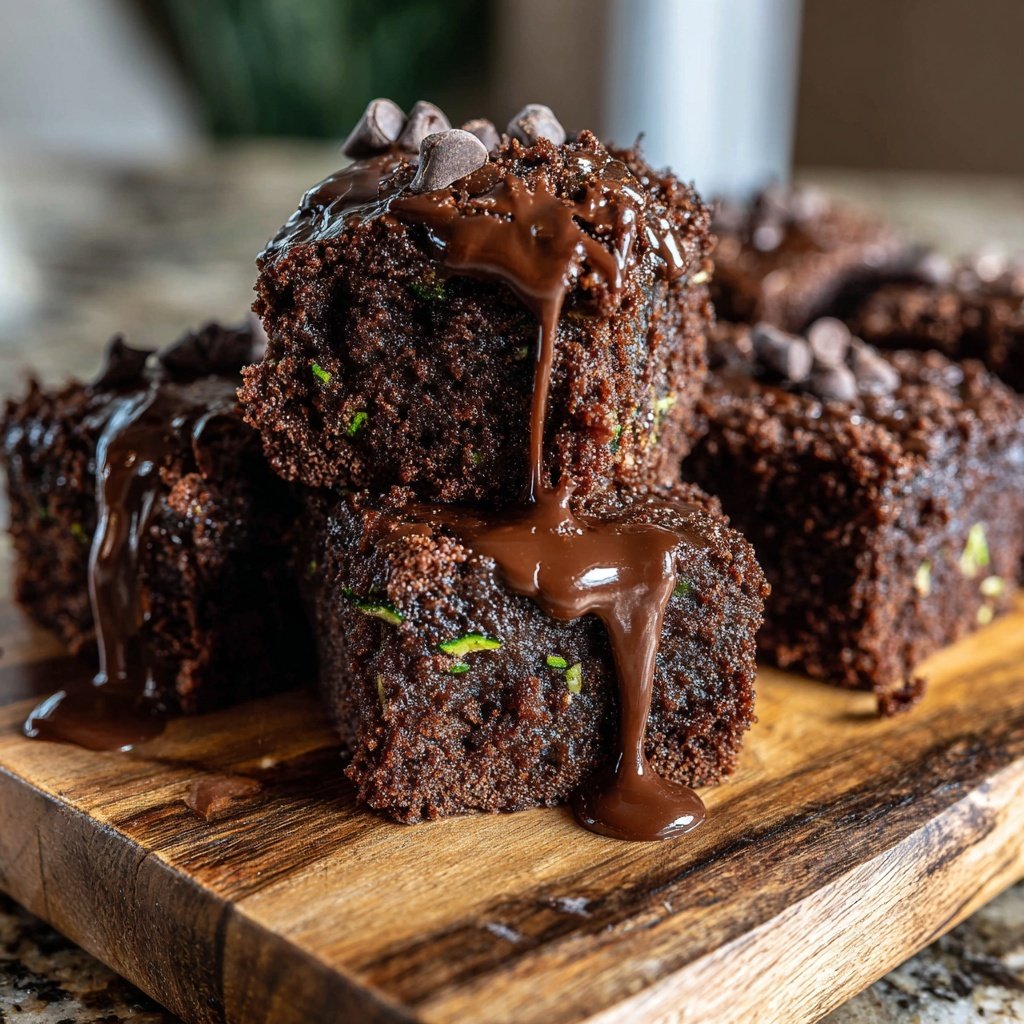Zucchini Fudgy Brownie Bites