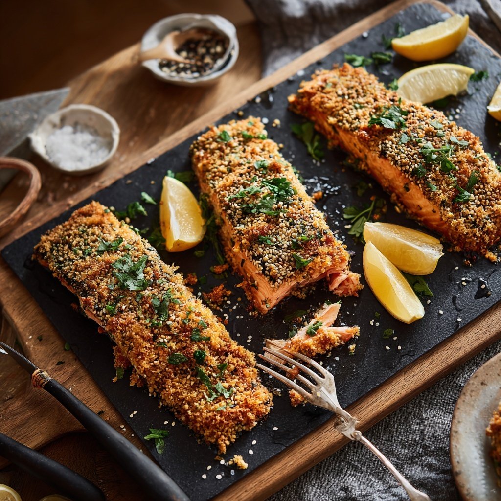 Sesame Crusted Salmon Dishes
