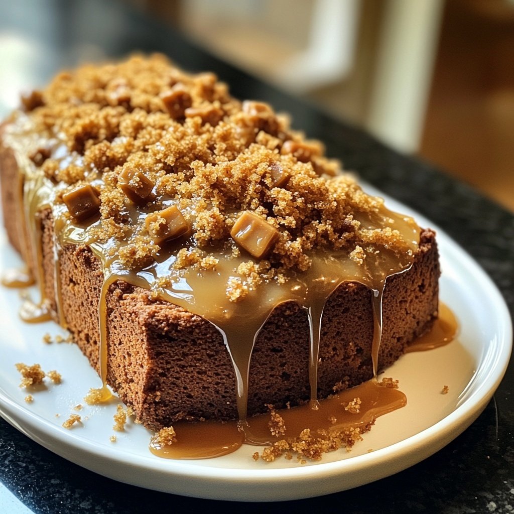 Spice Cake with Coffee Toffee Crunch