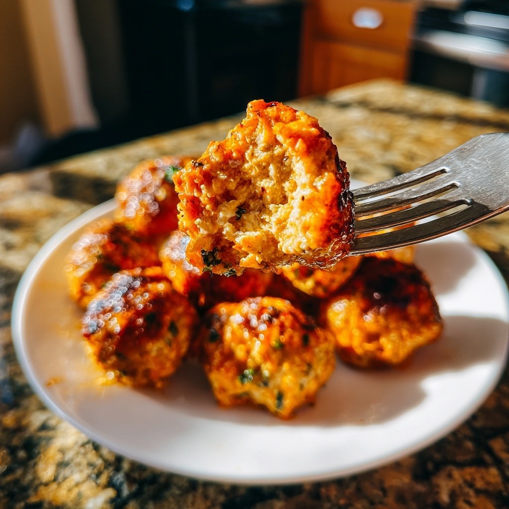 Buffalo Chicken Meatballs with Sauce