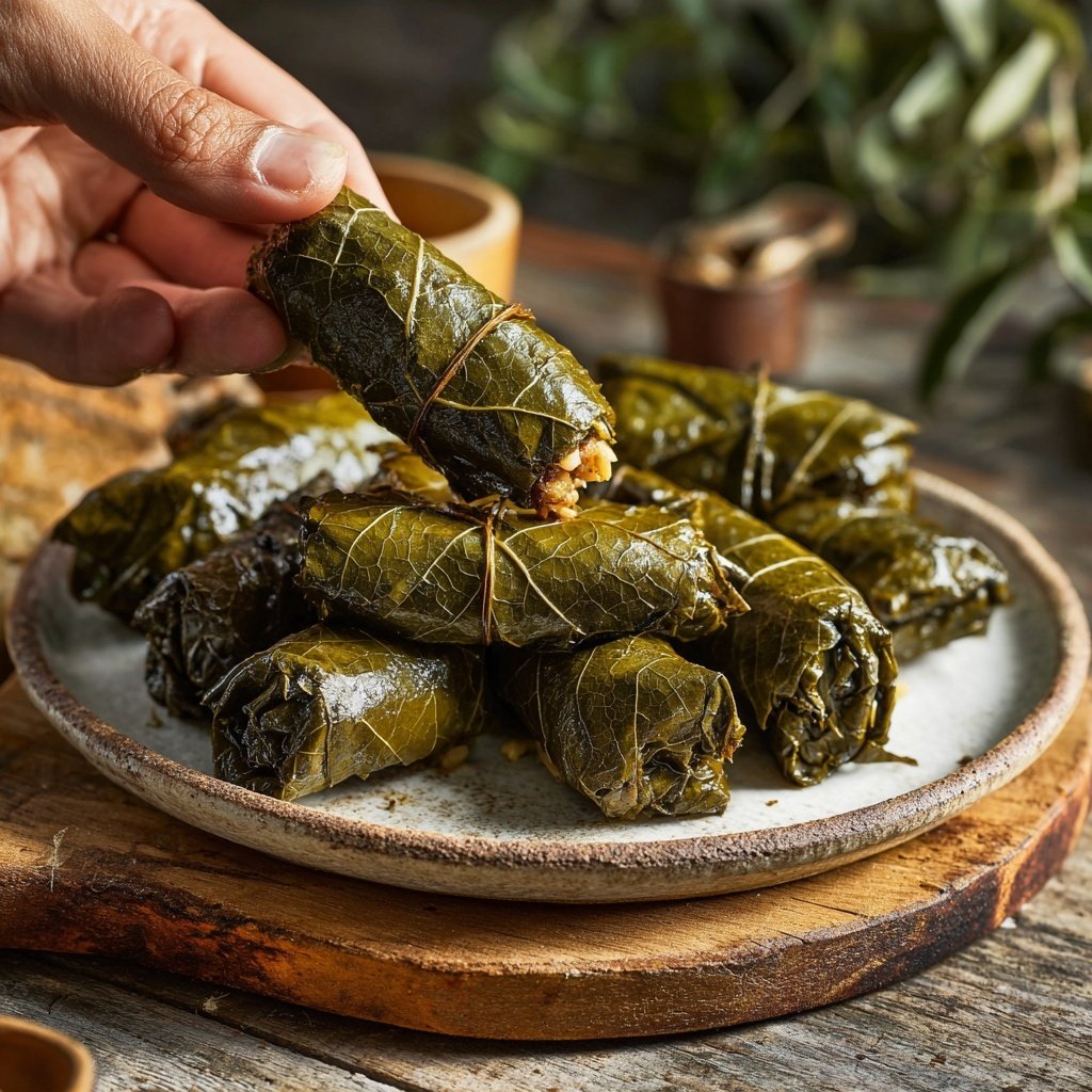 Mediterranean Stuffed Grape Leaves