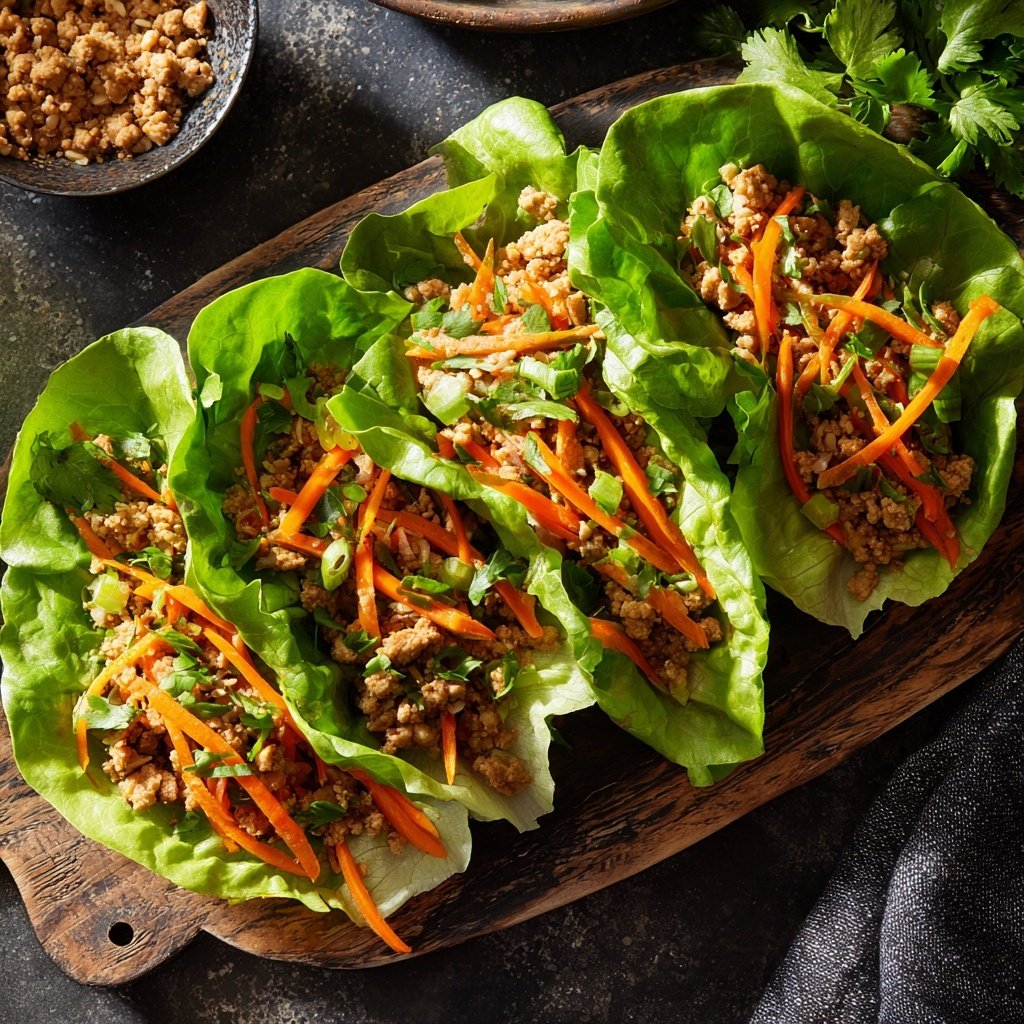 Thai-Spiced Turkey Lettuce Wraps